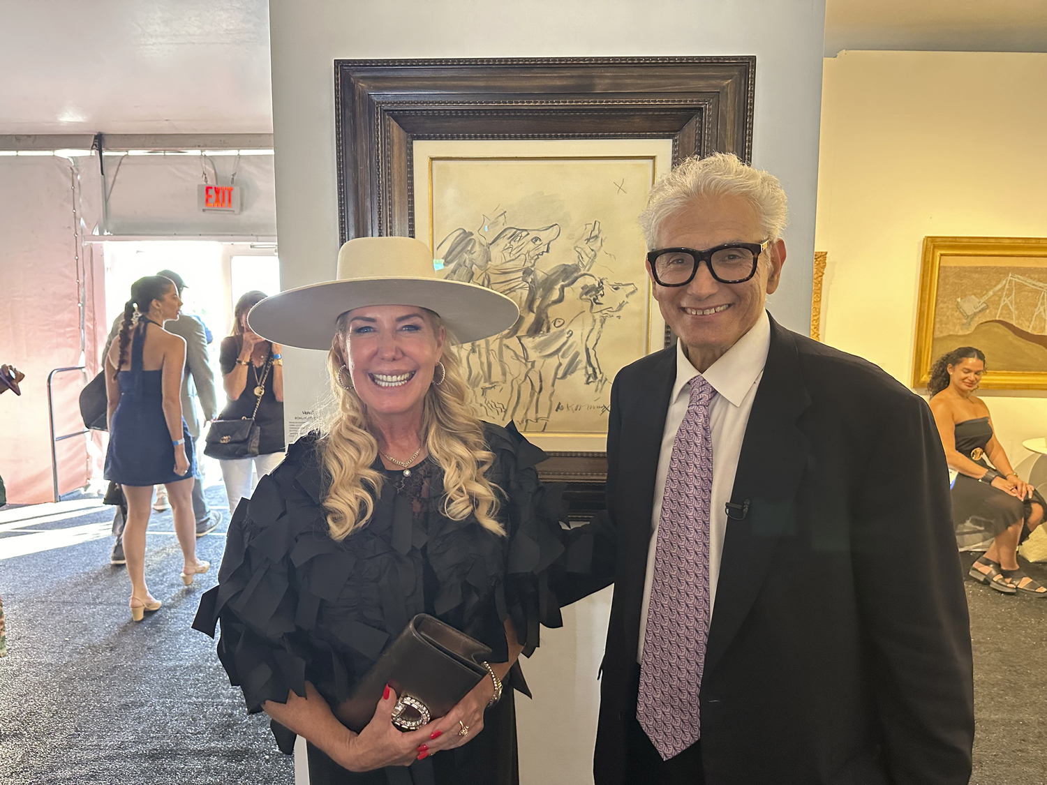 Cindy Lou Wakefield and Rick Friedman at the Hamptons Fine Art Fair. GREG D'ELIA