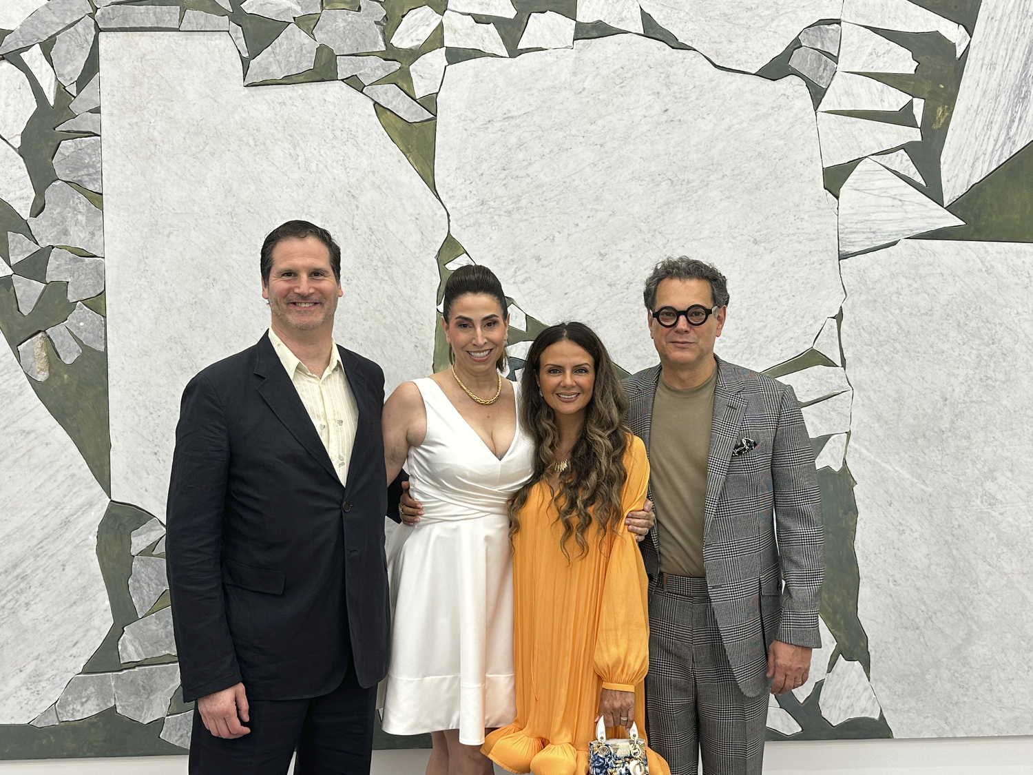 Sam Natapoff and Alex Stanton, with Monica Elias and Dr. Alexander Salerno at the Parrish Art Museum Dinner Party.  GREG D'ELIA