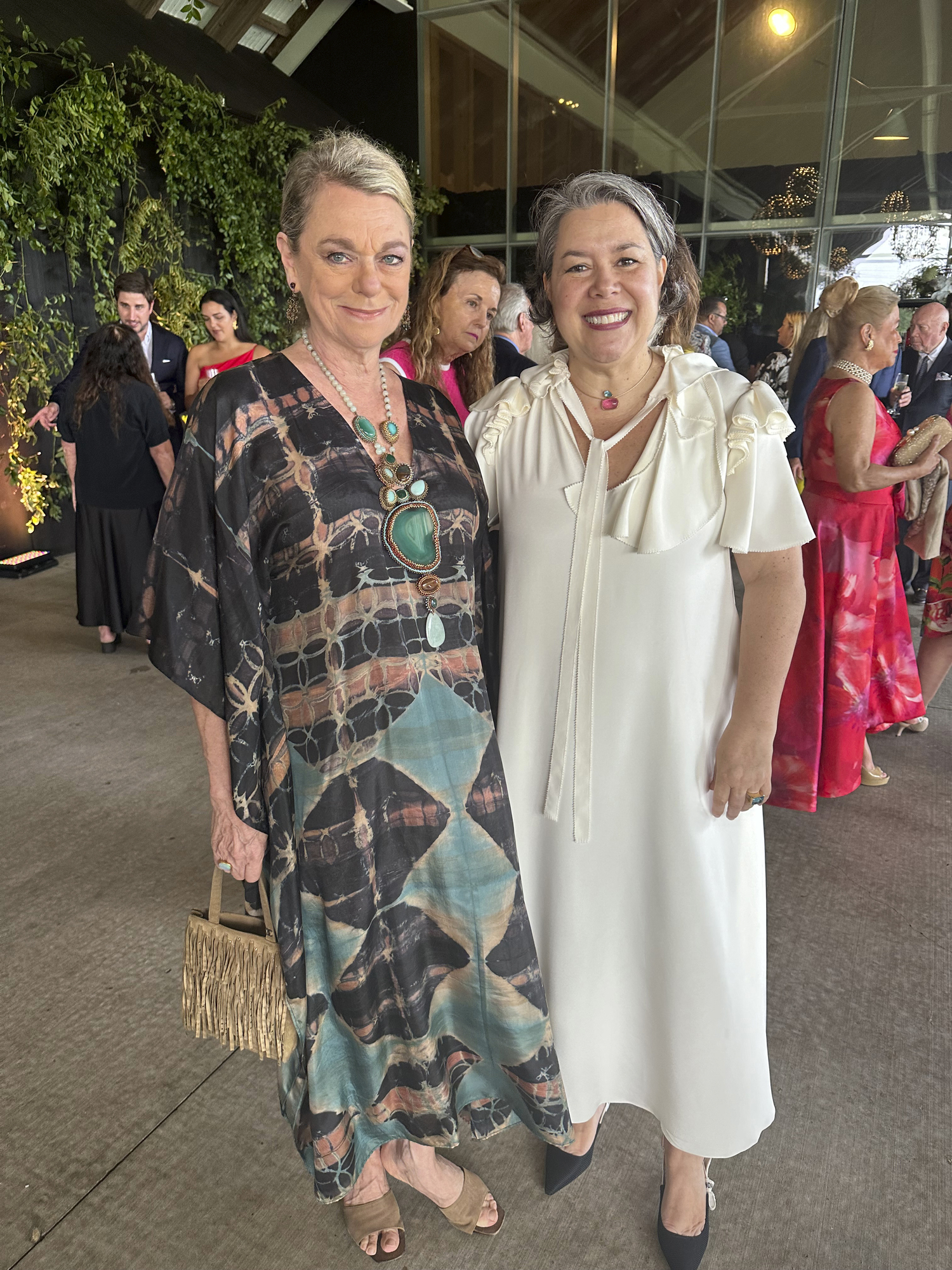 Debbie Bancroft and Monica Ramirez-Montagut at the Parrish Art Museum Dinner Party.   GREG D'ELIA