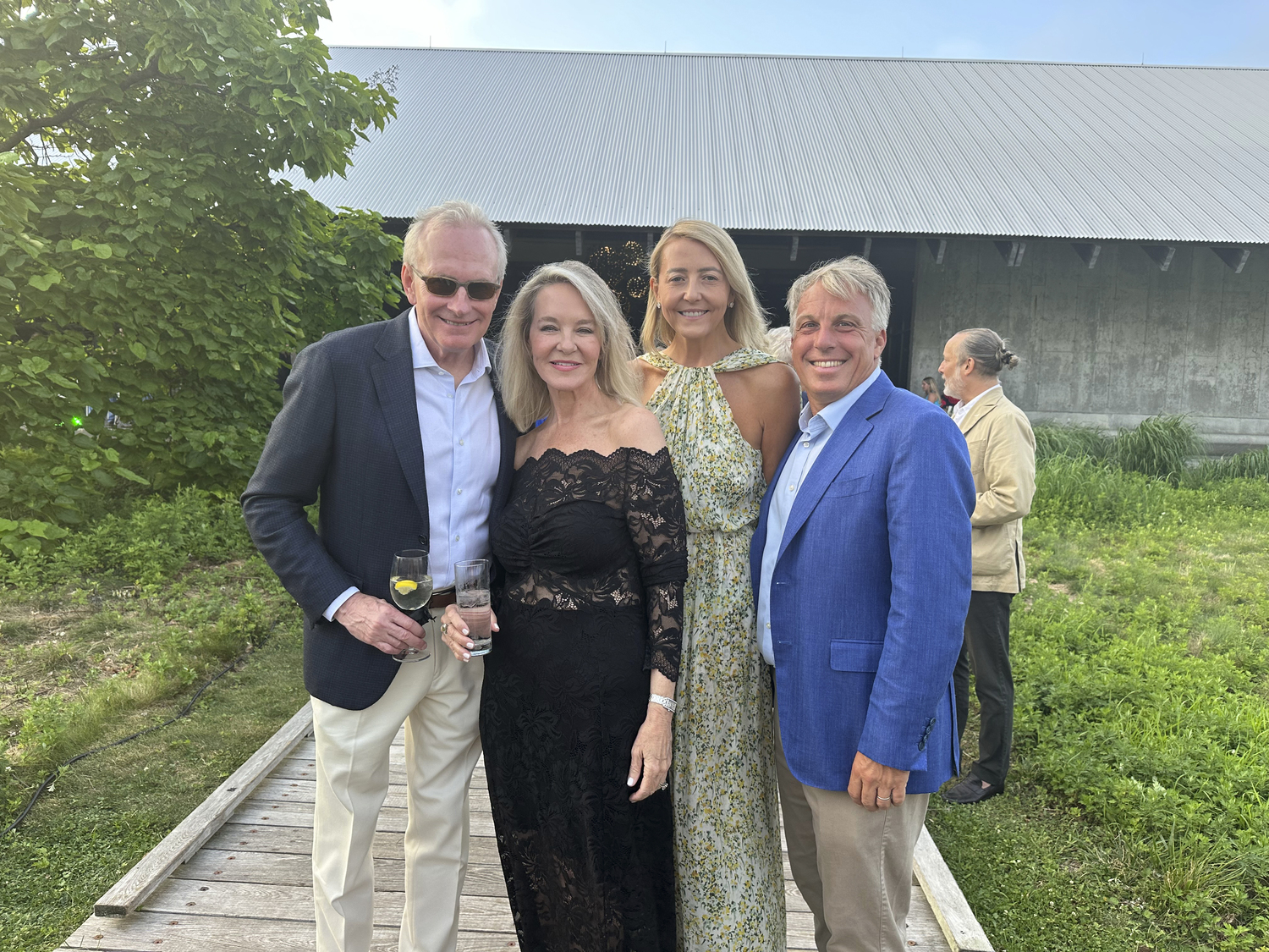 Bill and Catherine Carmody, with Charlotte and Andrew Pilaro at the Parrish Art Museum Dinner Party.  GREG D'ELIA