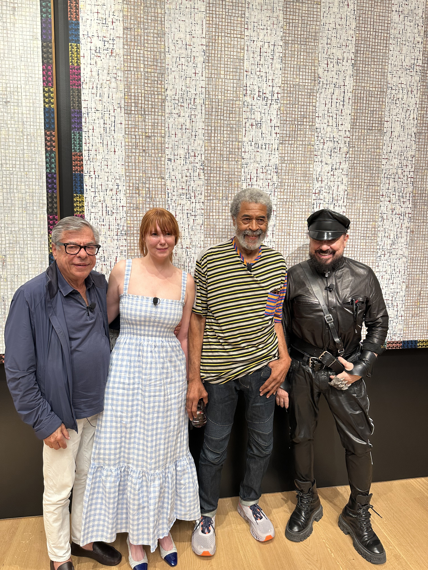 Bob Colacello, Isabelle Marino, McArthur Binion and Peter Marino at Brunch with Bob at the Peter Marino Art Foundation.  GREG D'ELIA