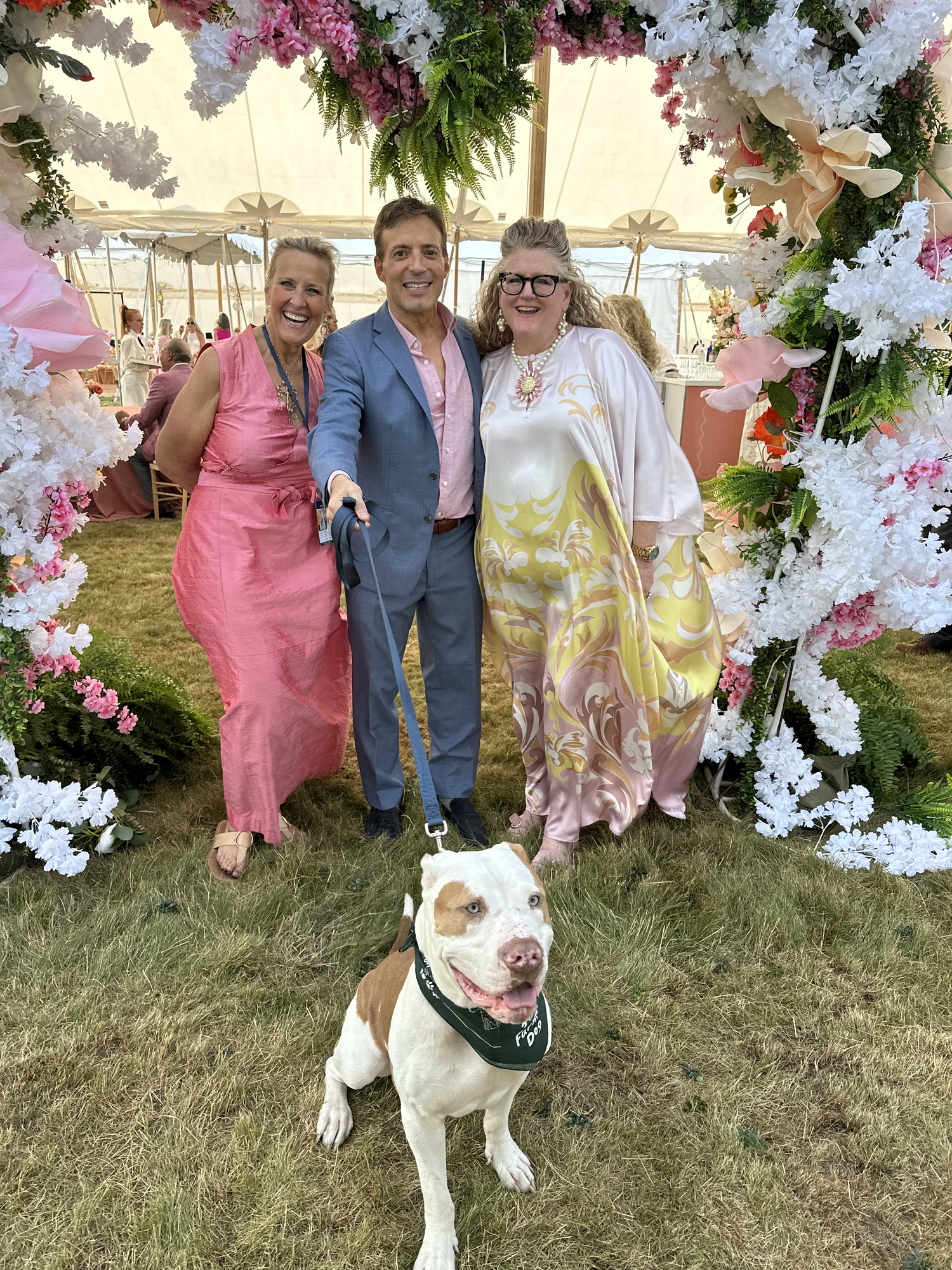 Kim Folks, Jordan Lippner holding Tails and Laura Wynne at the 15th annual Unconditional Love Gala.   GREG D'ELIA