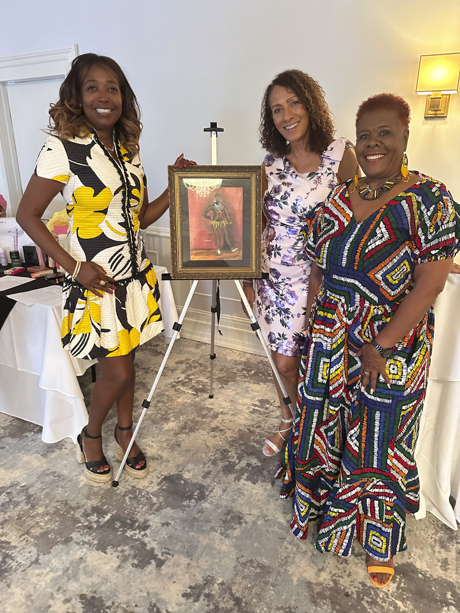 Aisha Christian, Anita Farrington and Brenda Simmons at SAAM cocktail party.  GREGORY D'ELIA