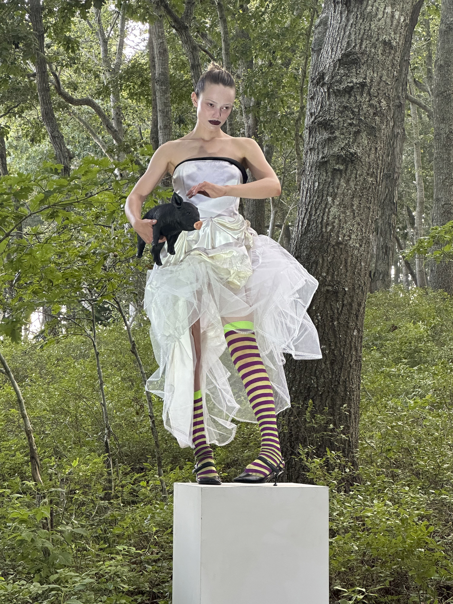 A Performance artists at Watermill Center on Saturday.  GREGORY D'ELIA