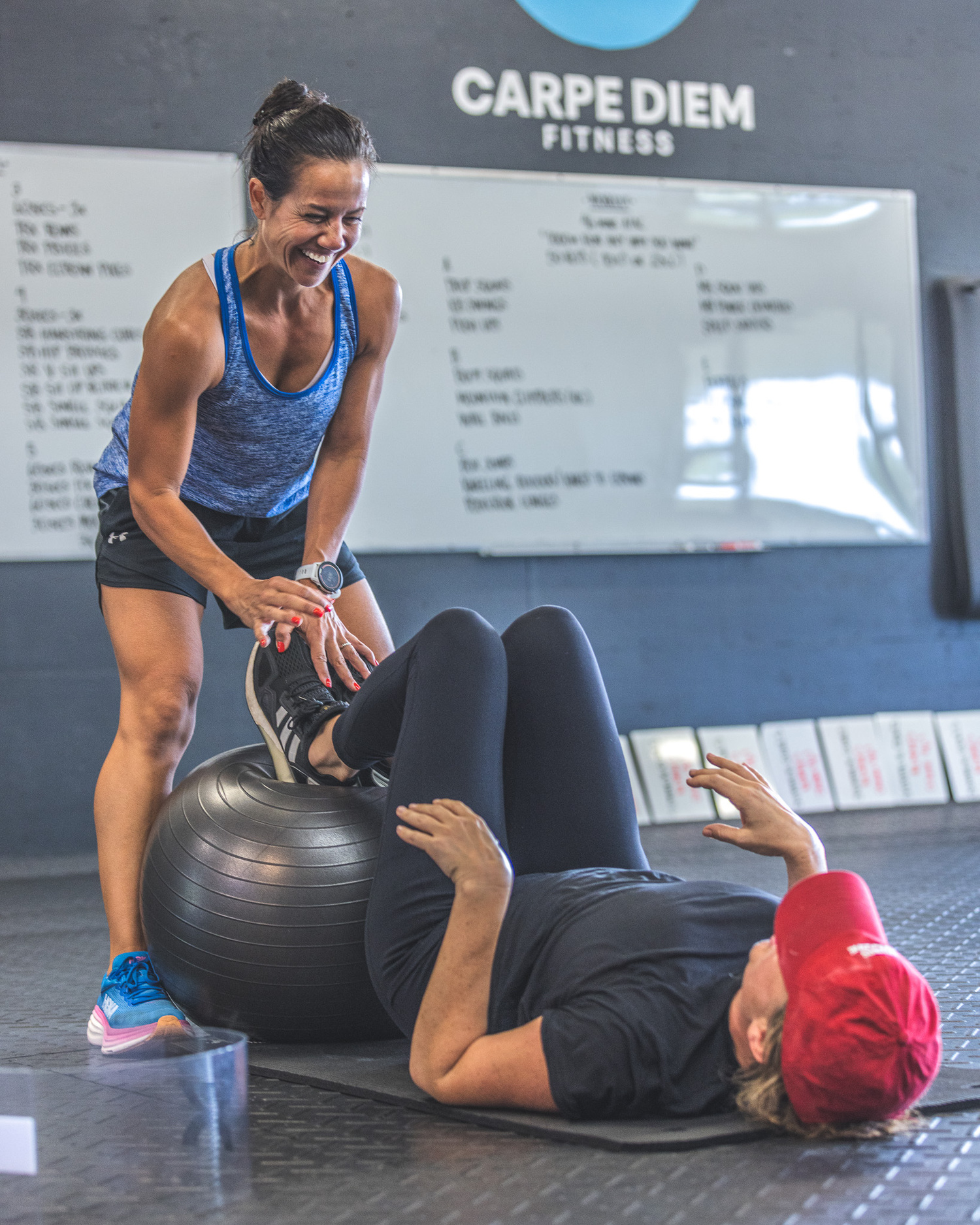 Rebeca Olender leading a class at Carpe Diem Fitness. COURTESY REBECA OLENDER