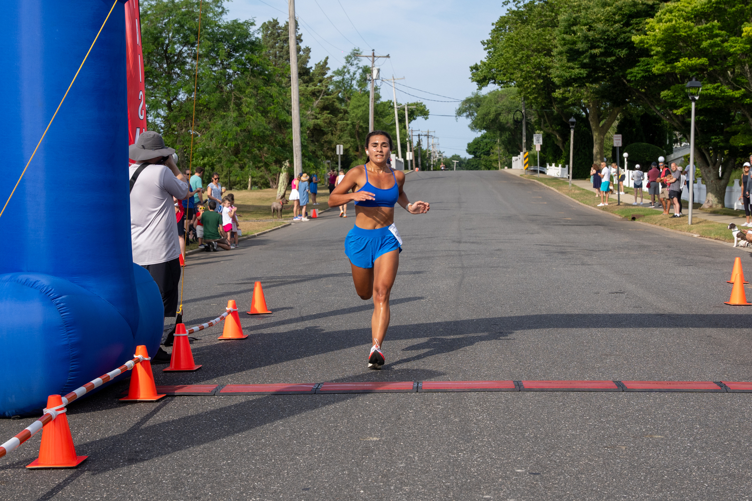 Elizabeth Elcik of White Plains was the second female to cross the finish line on Saturday.  RON ESPOSITO