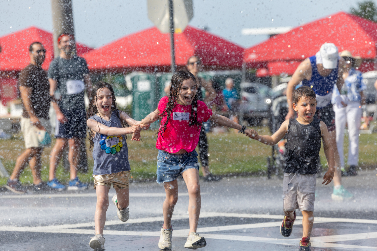 The kids cool down.   RON ESPOSITO