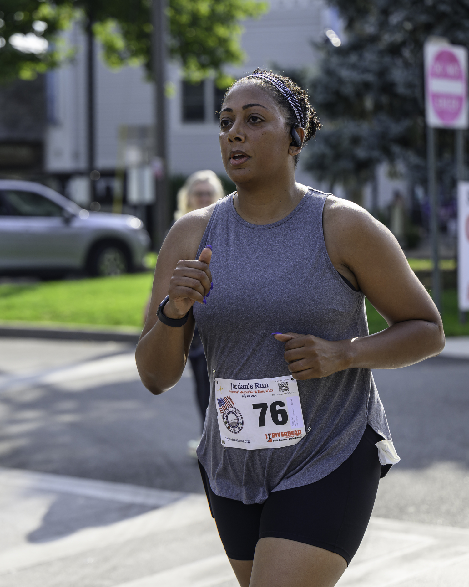 Joy Flores taking part in Jordan's Run on Sunday morning.   MARIANNE BARNETT