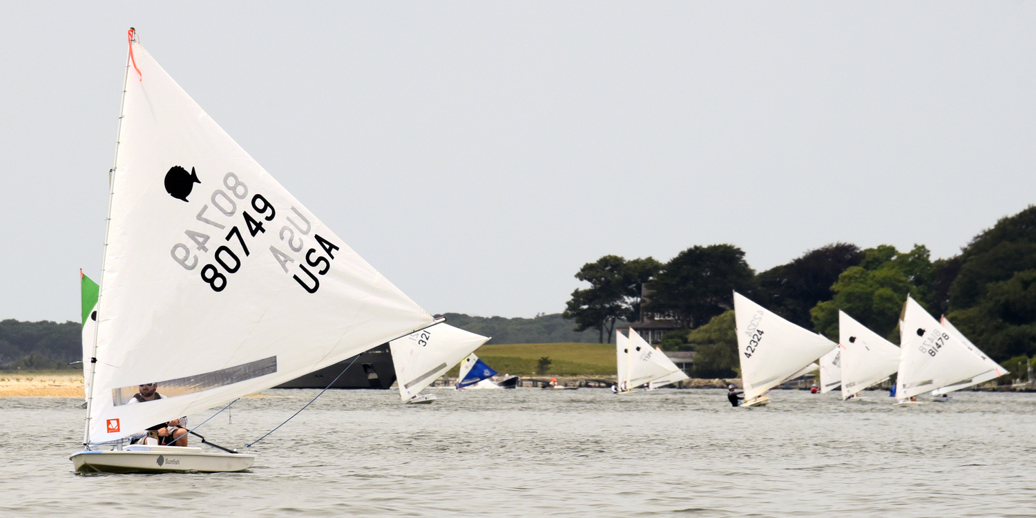 The World’s Longest Sunfish Race was hosted by Southold Yacht Club on July 20.   MICHAEL MELLA