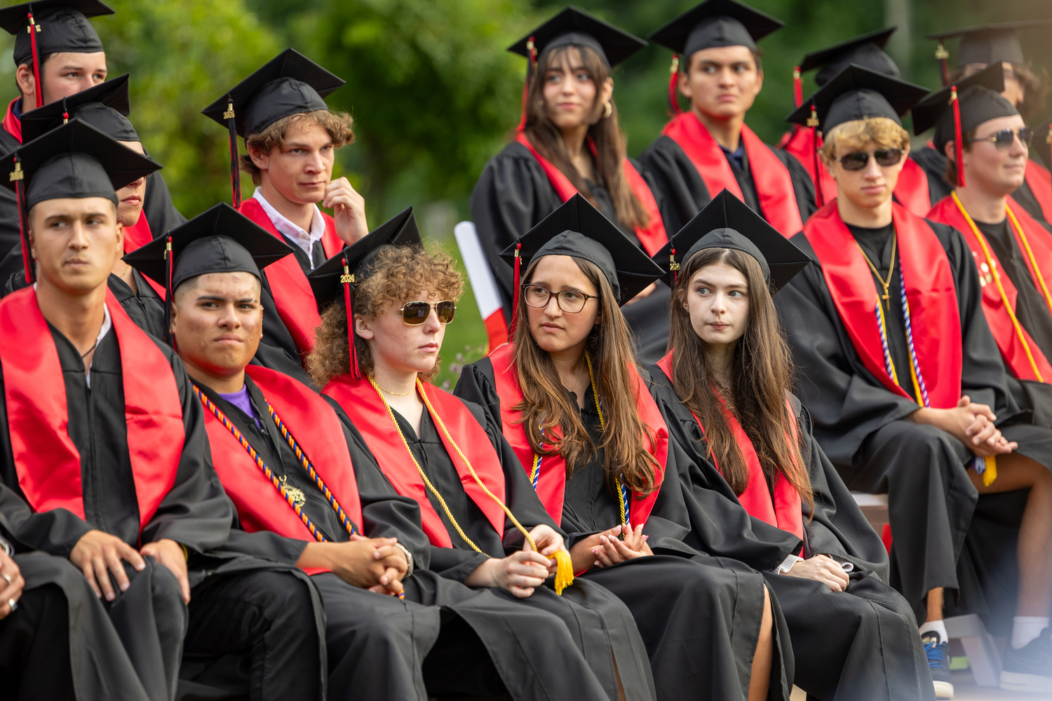 Graduates at Pierson High School on Saturday.  RON ESPOSITO