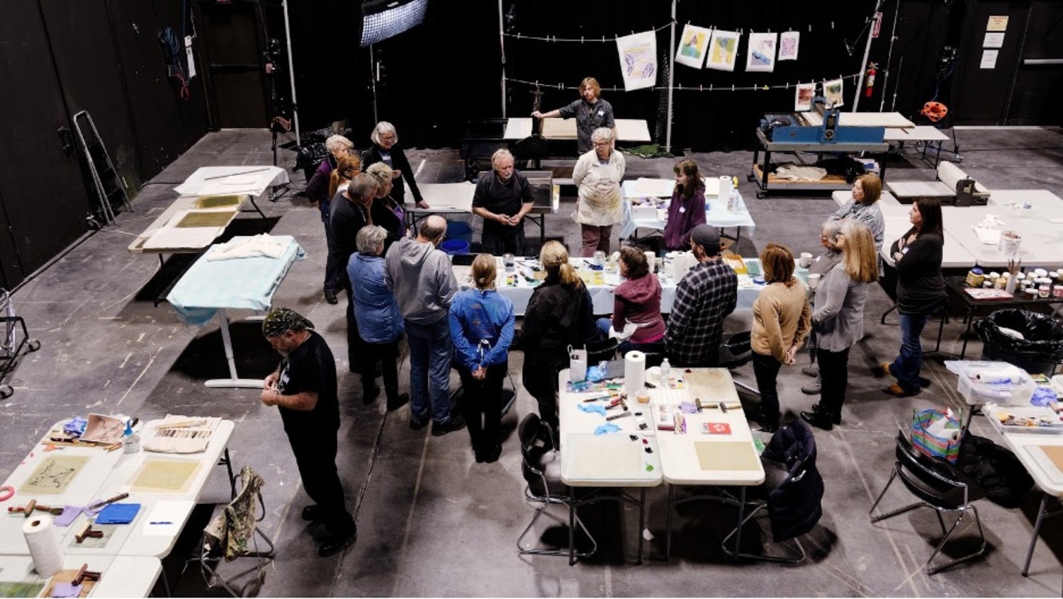 A photo from the printmaking event in March at LTV. COURTESY LTV