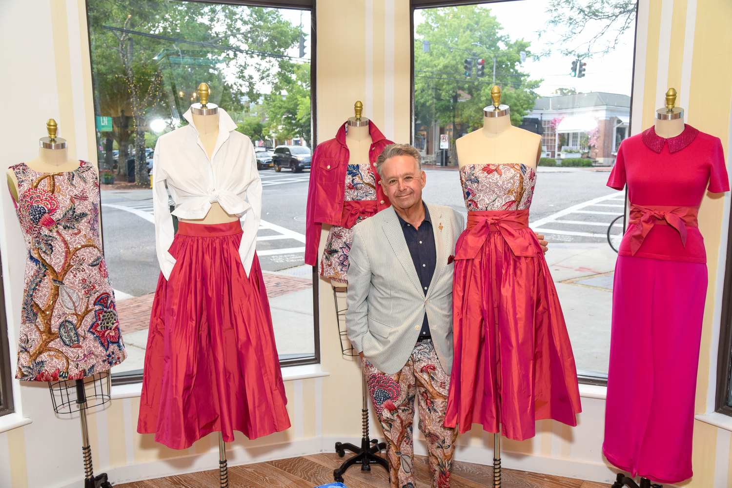 Designer Steven Stolman with his RSVP collaboration with J. McLaughlin. STEVE EICHNER/ROB RICH