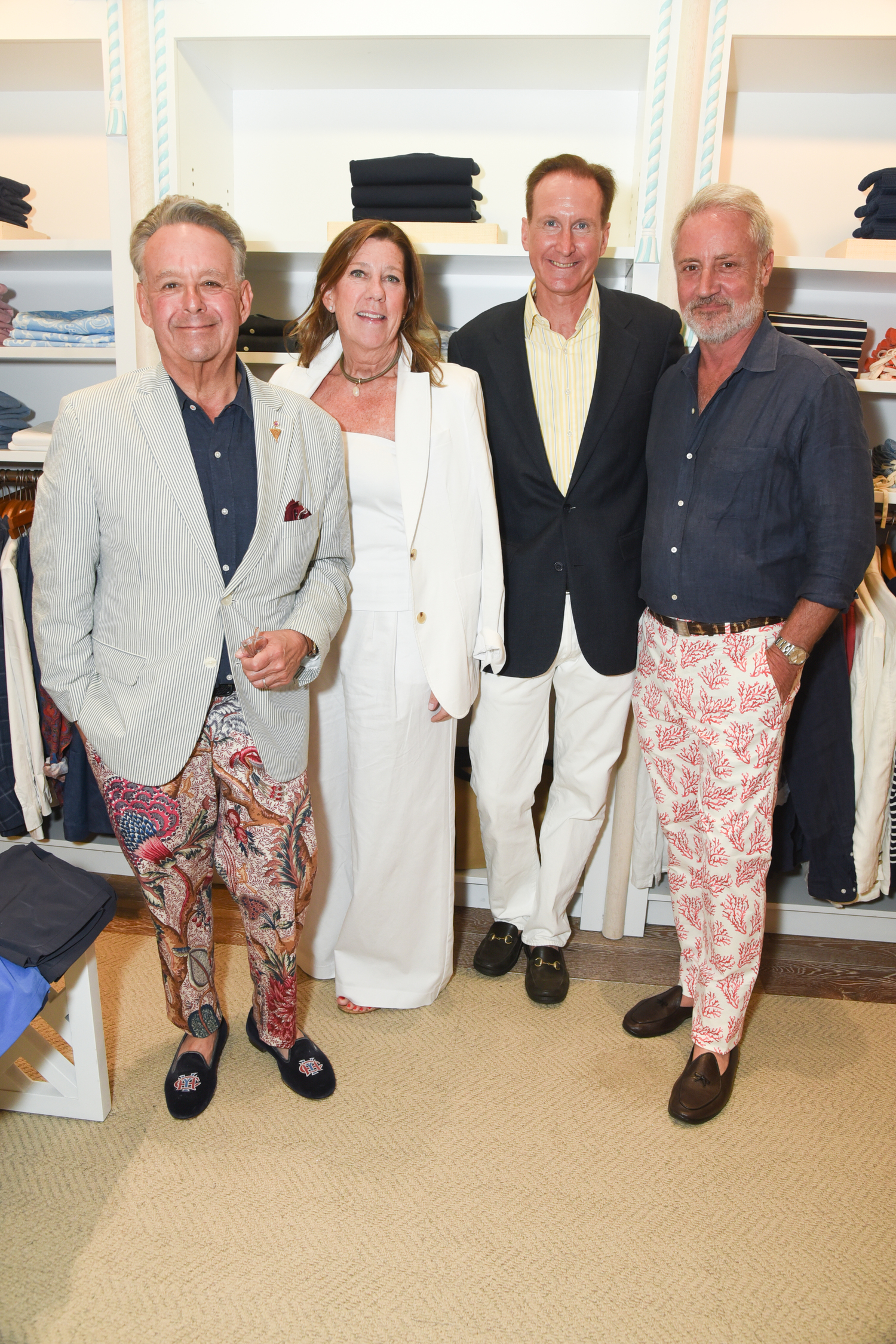 Left to right: Steven Stolman, J. McLaughlin CEO Mary Ellen Coyne, Southampton Village mayor Bill Manger and J. McLaughlin VP Retail Marketing Jack Lynch. STEVE EICHNER/ROB RICH