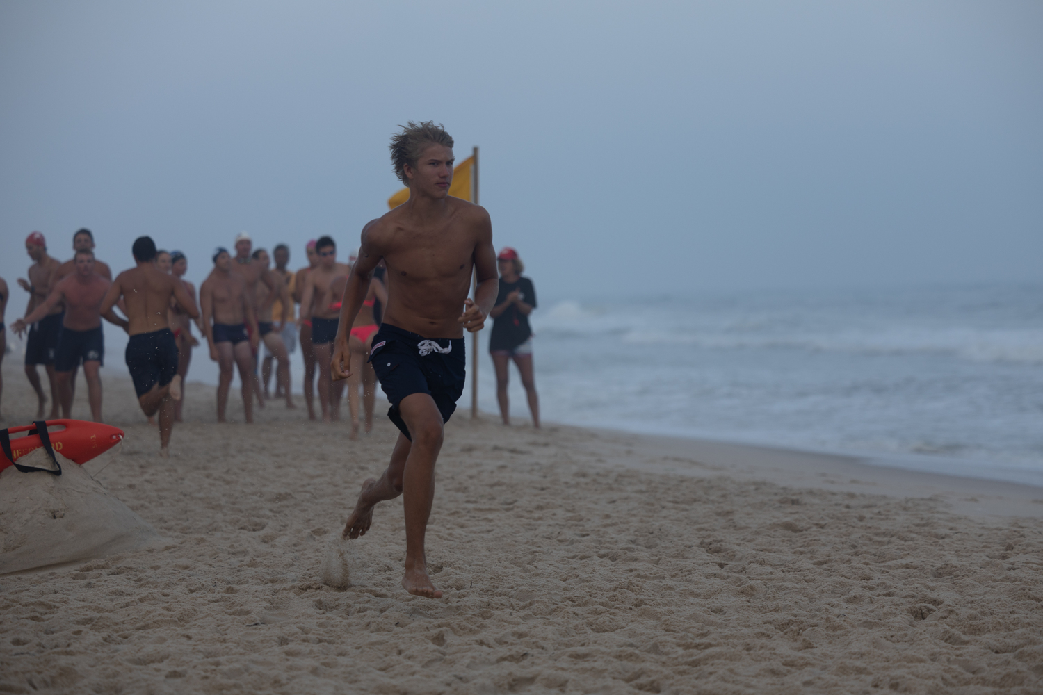 Ralph Carballal in the run-swim-run.   RON ESPOSITO