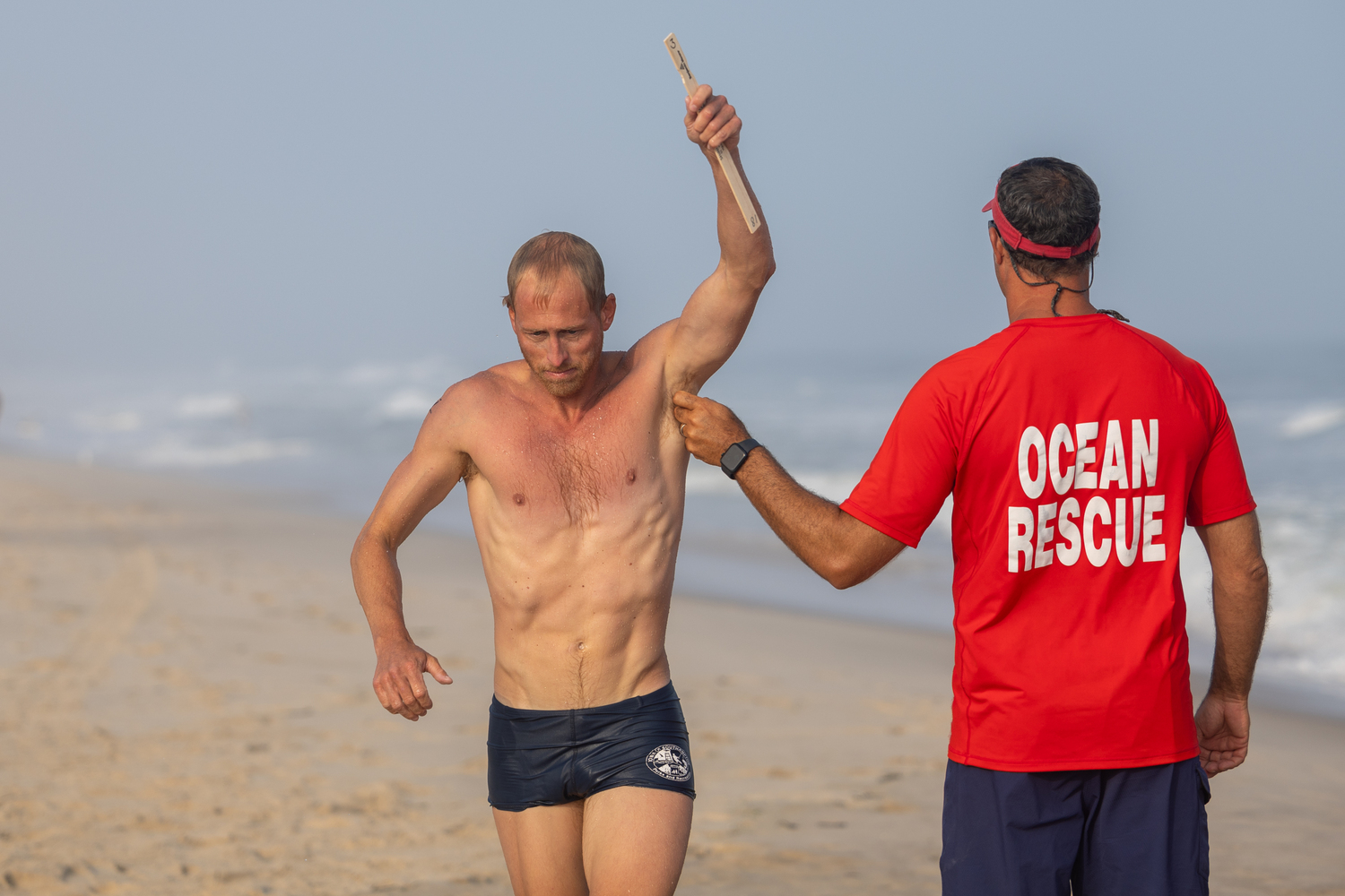 Dan Garvey finishes the distance run.   RON ESPOSITO