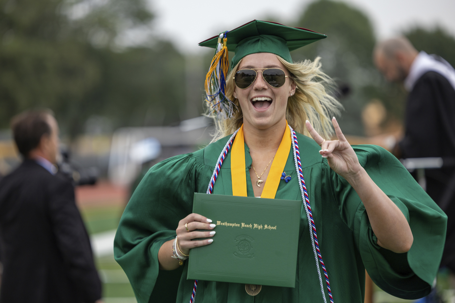 Westhampton Beach High School commencement on June 26.    RON ESPOSITO