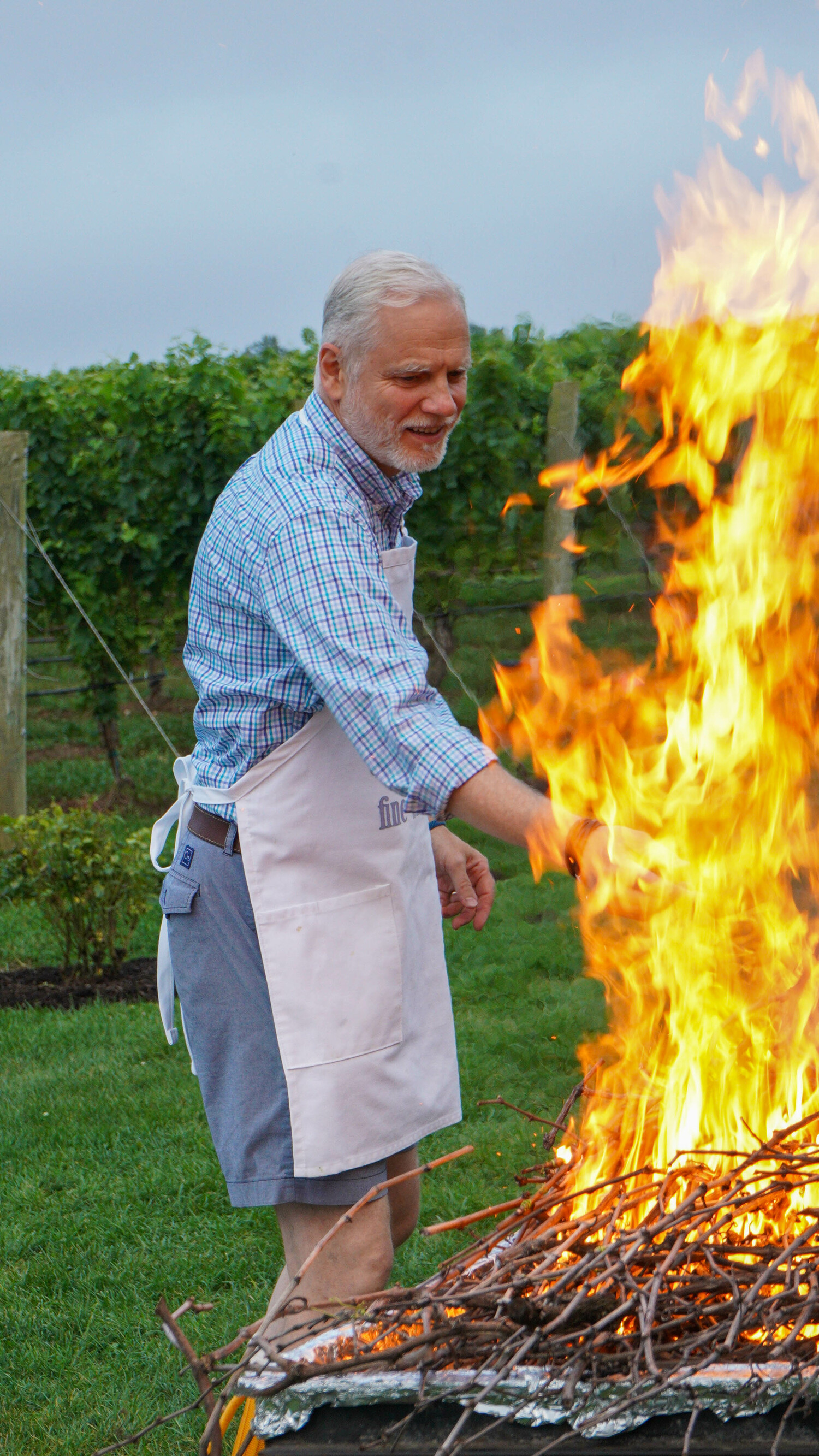 On July 24, winemaker Roman Roth manned the grill at Wölffer Estate Vineyard for a curated dinner, “Summer Harvest: Grilling With Roman Meets Tieghan Gerard of Half Baked Harvest.