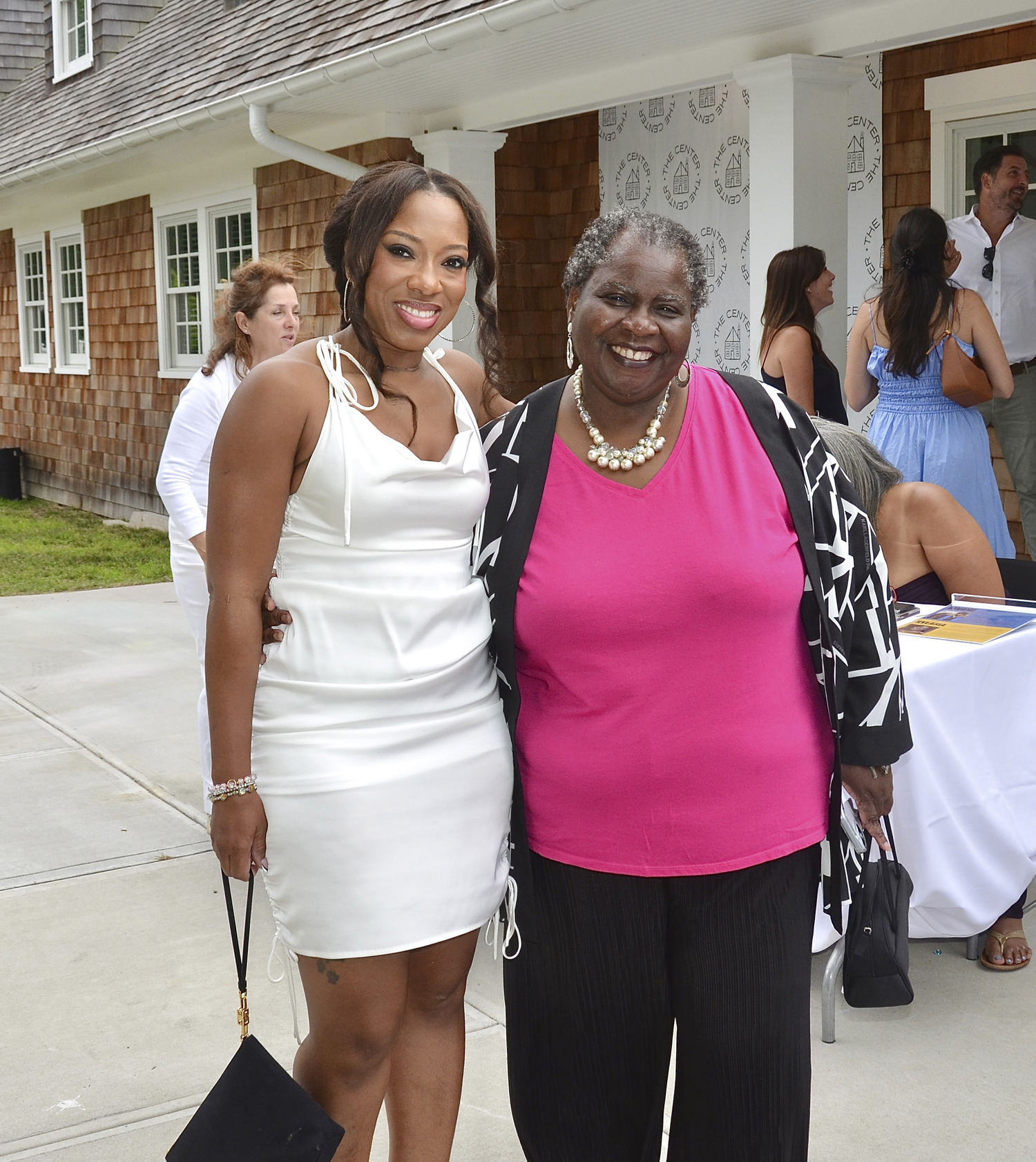 Magdalonie Paris and Bonnie Cannon at the Bridgehampton  Child Care and Recreational Center's Jazz Soul Celebration benefit on Saturday evening on the grounds of the center in Bridgehampton.    KYRIL BROMLEY