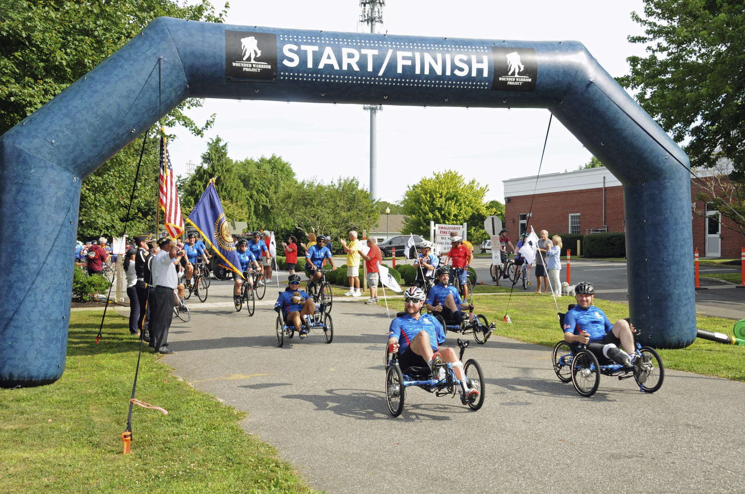 Amagansett Firehouse was, as always, both the Start Line and the Finish Line for this year's Wounded Warrior Project 