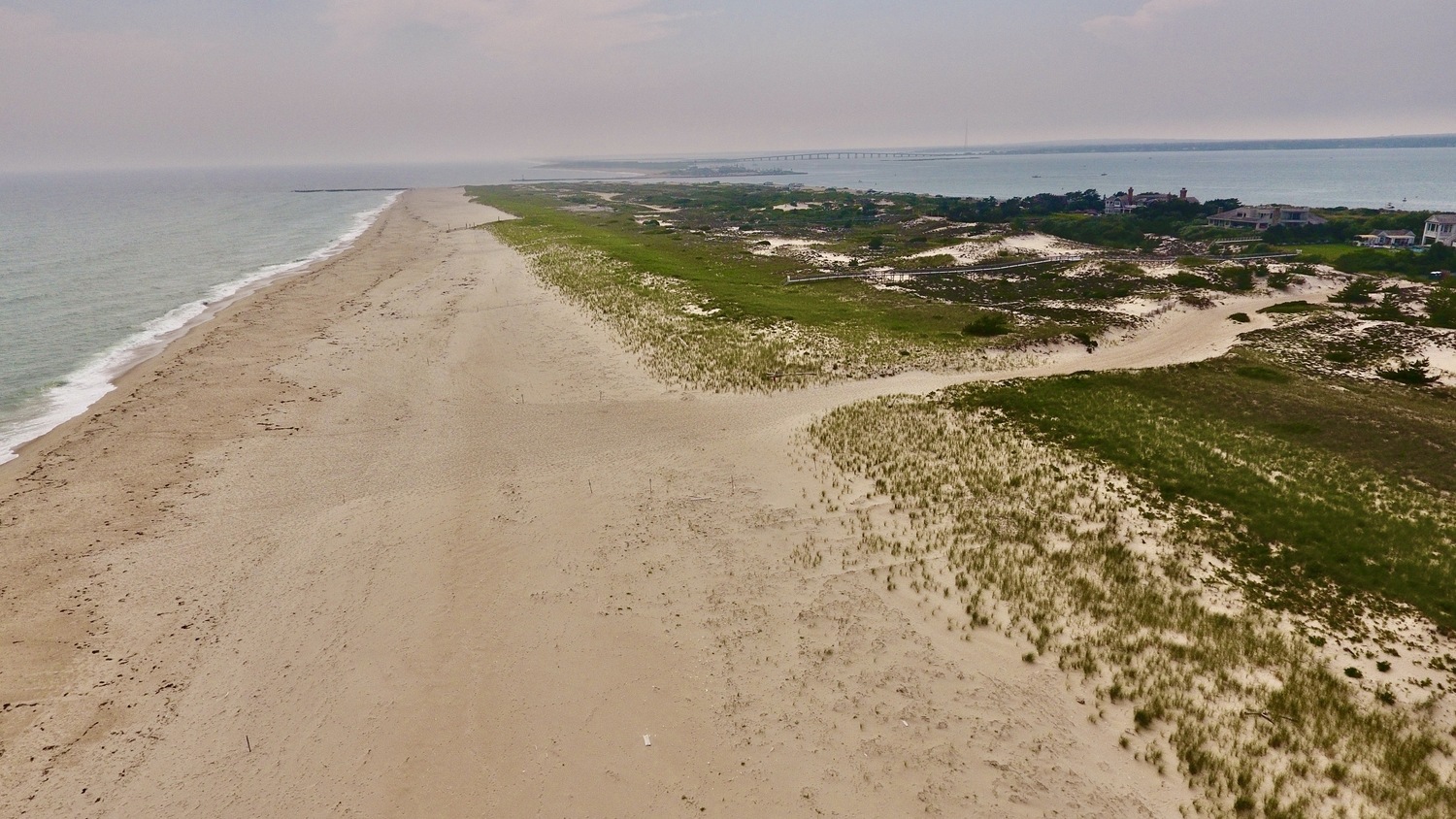 On a hot summer afternoon the beaches at the western end of Meadow Lane would typically be packed with 4x4s and beachgoers. But July for the last several years has seen chained off access points and barren sand as nesting piping plovers have forced the closure of nearly all access. MICHAEL WRIGHT