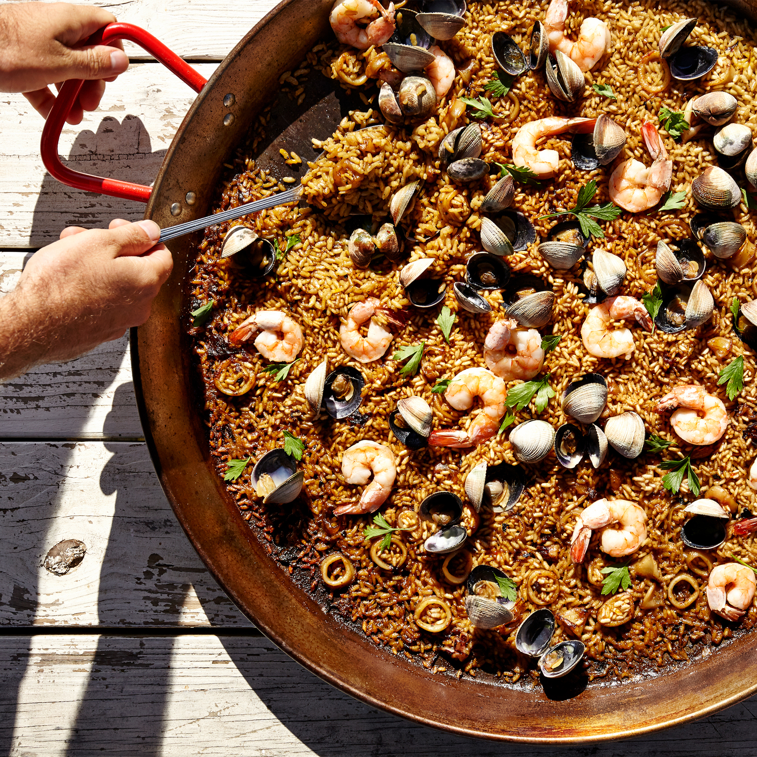 Mostrador Marram in Montauk hosts the last of its Summer Paella Nights on Thursday. COURTESY MASTRADOR MARRAM