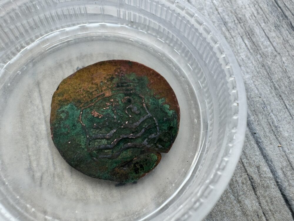 The Duit Zeeland coin from 1736 found in Shinnecock Bay earlier this month is a rare coin issued by the Dutch East Indies Company as currency in the years before the British colonies started minting their own coins.