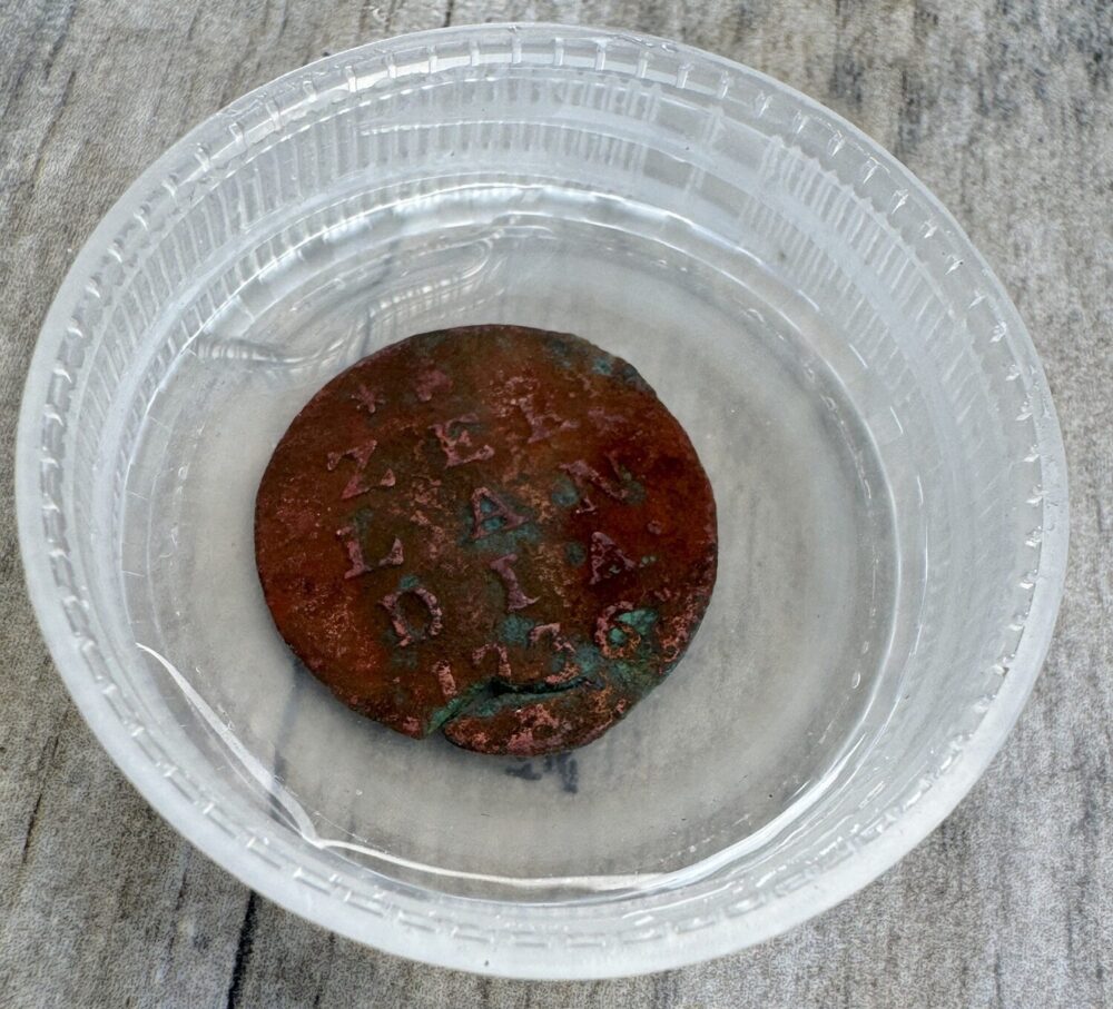 The Duit Zeeland coin from 1736 found in Shinnecock Bay earlier this month is a rare coin issued by the Dutch East Indies Company as currency in the years before the British colonies started minting their own coins.