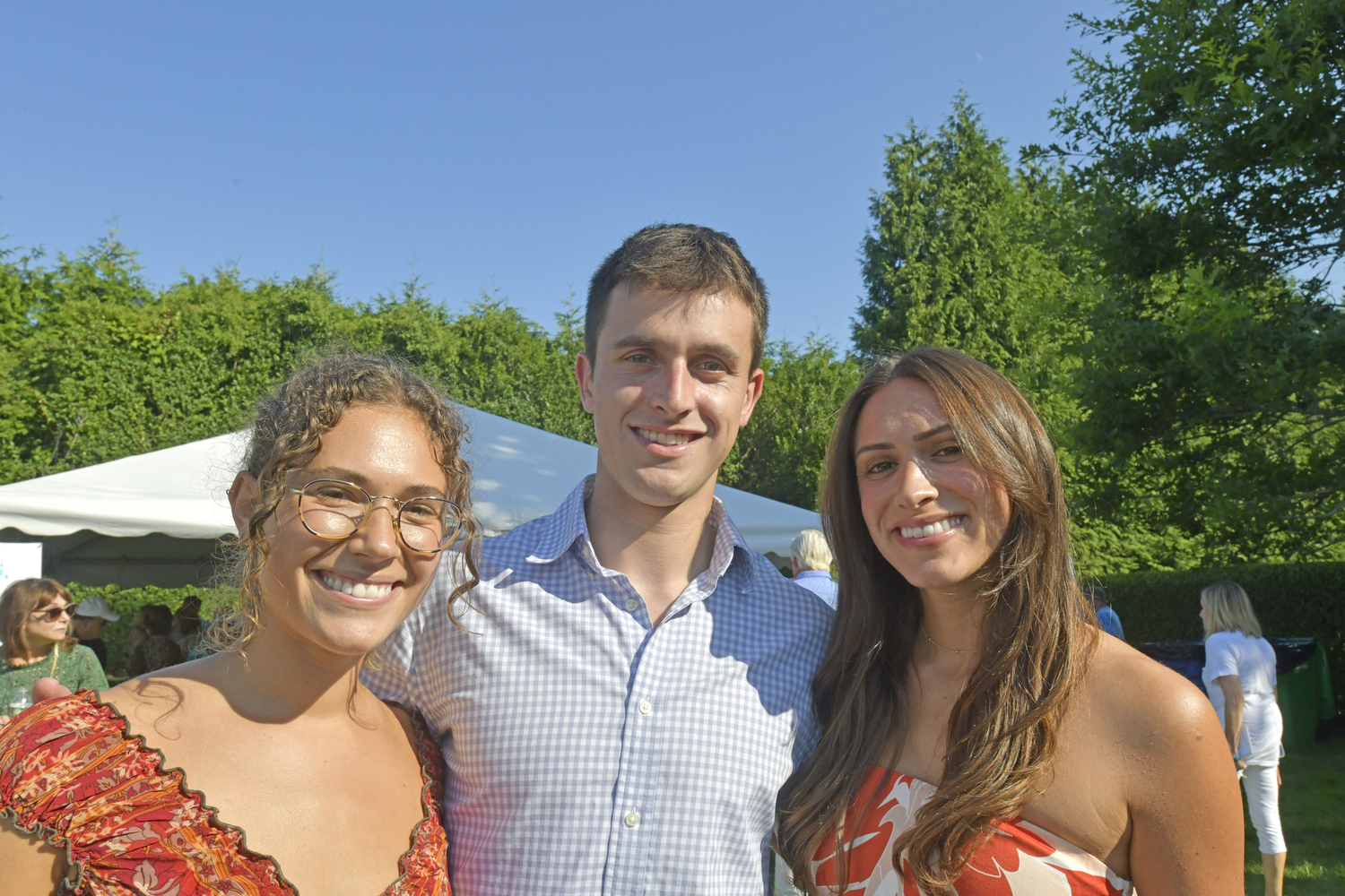 Alex and Avery Aviv with Jack Moldenhauer at the Generation S.O.S. benefit in Water Mill on Sunday afternoon.  DANA SHAW