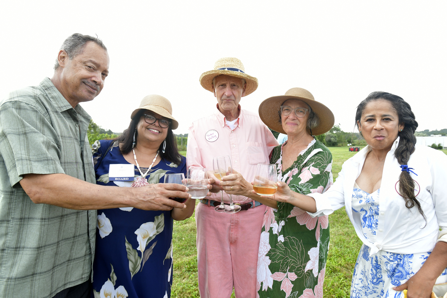 Avery and Denise Silva-Dennis with Peter Vielbig, Sara Gordan and Danielle Hopson Begun at the Peconic Land Trust's 