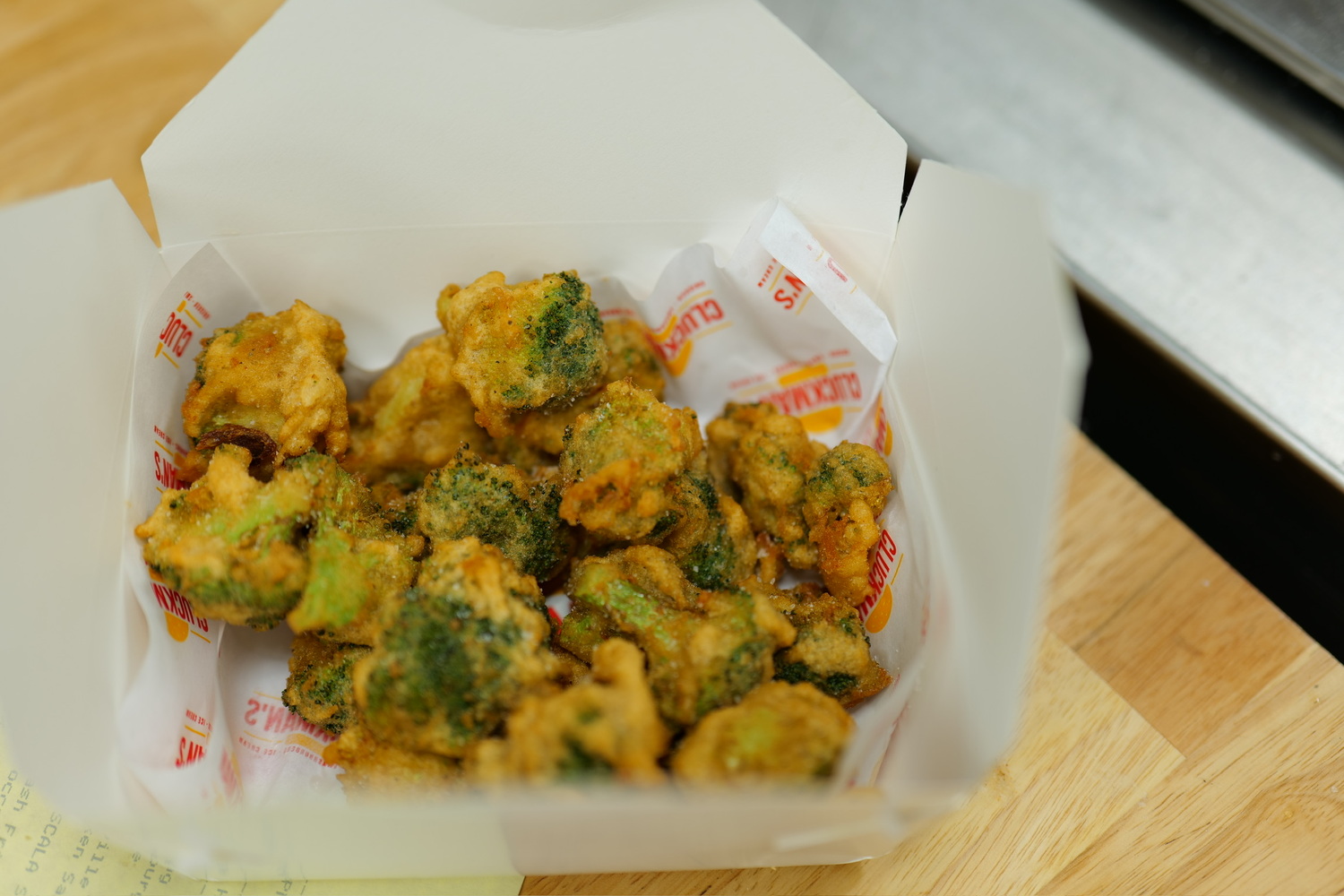 Fried broccoli at Cluckman's. Courtesy photo