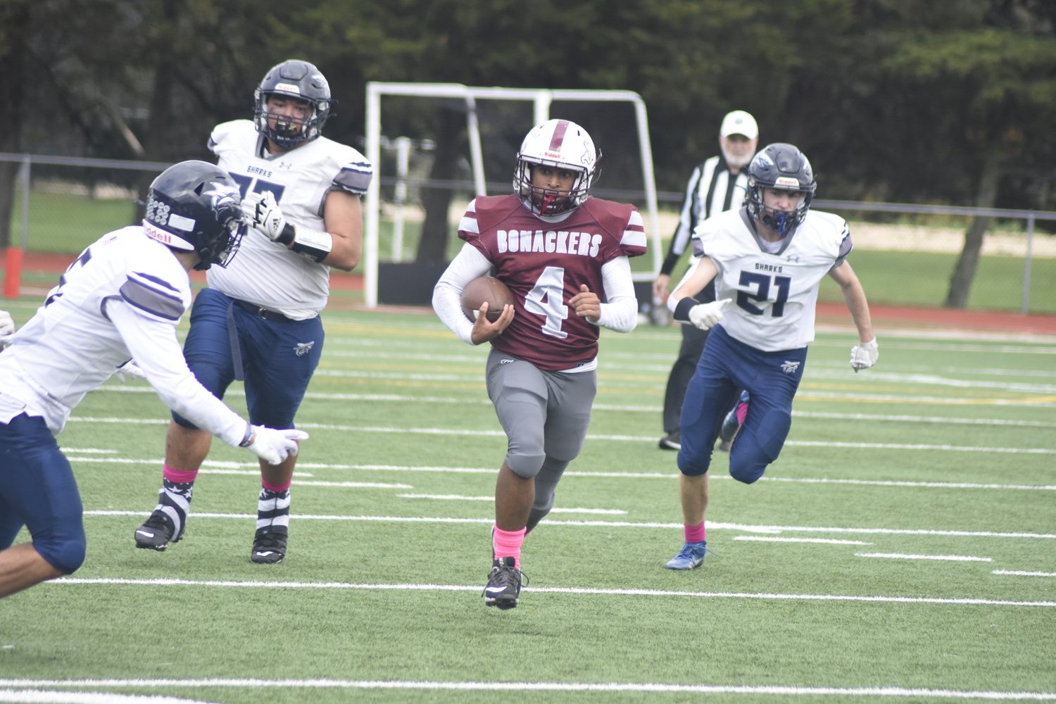 Bridgehampton junior Alex Davis turned things on in the second half of last season, including the season finale in which he gained 266 all-purpose yards in a victory over Eastport-South Manor.   DREW BUDD