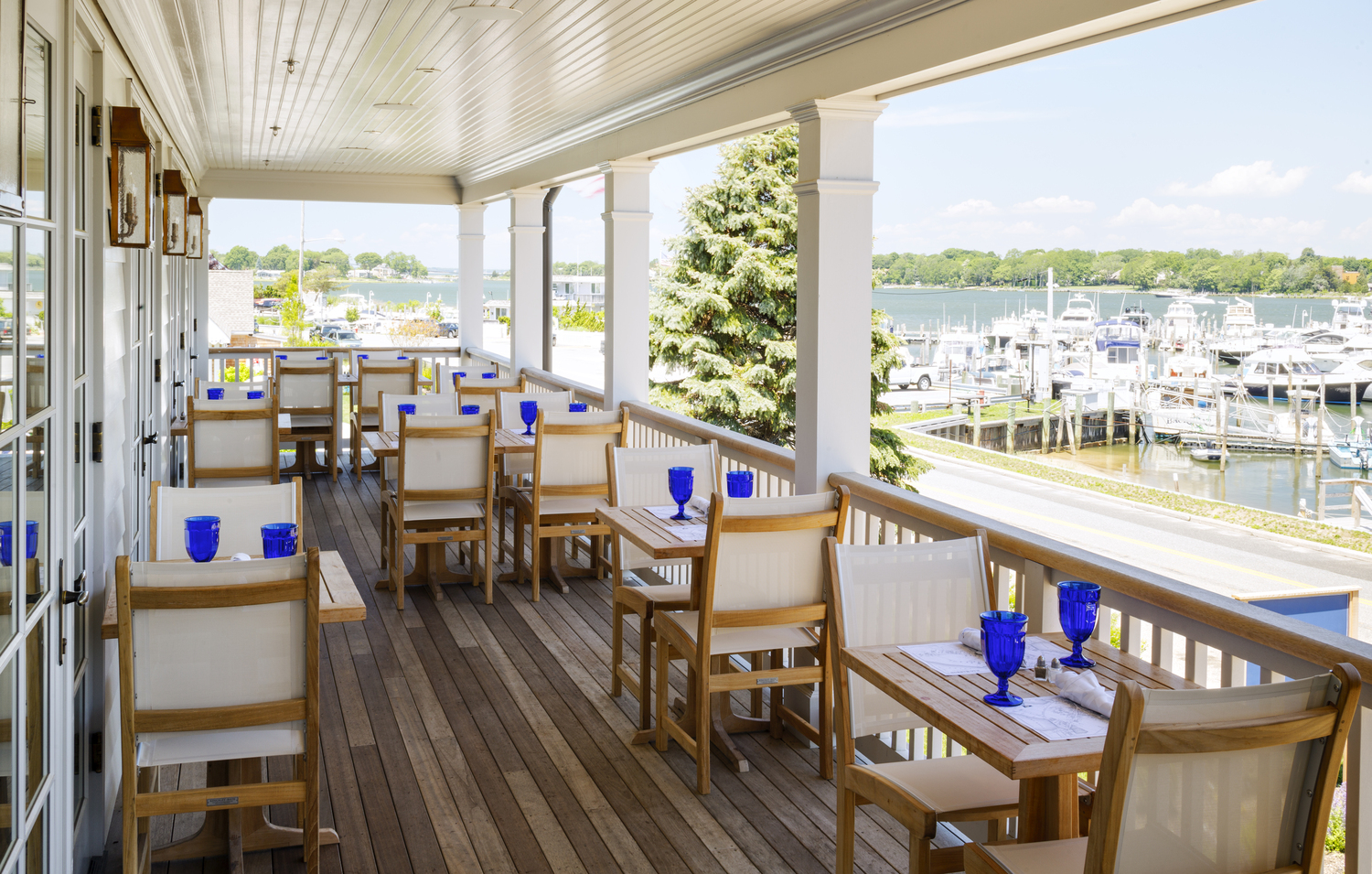 The upper porch at Baron's Cove Restaurant. COURTESY BARON'S COVE