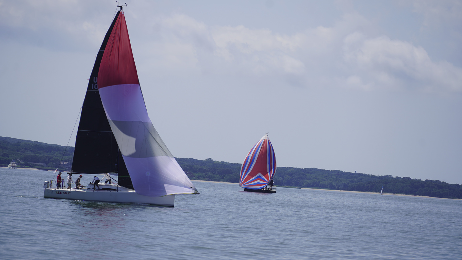 Red Sky and the Obsidian during the Antigua & Barbuda Hamptons Challenge Regatta in Noyac Bay on Saturday.