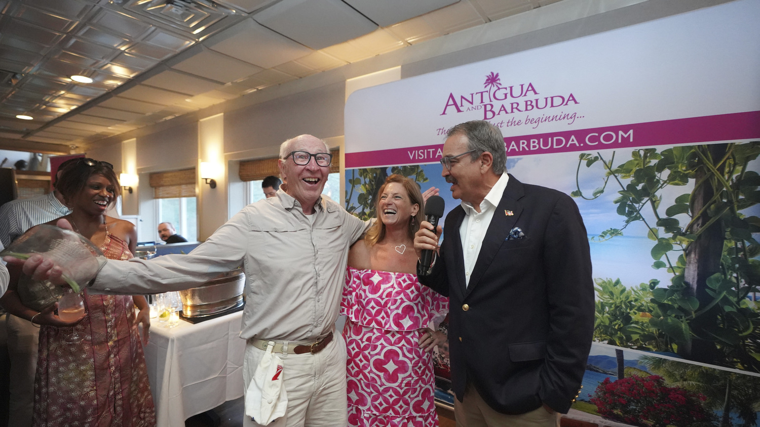 Bill Coster with Theresa Roden and Charles “Max” Fernandez.