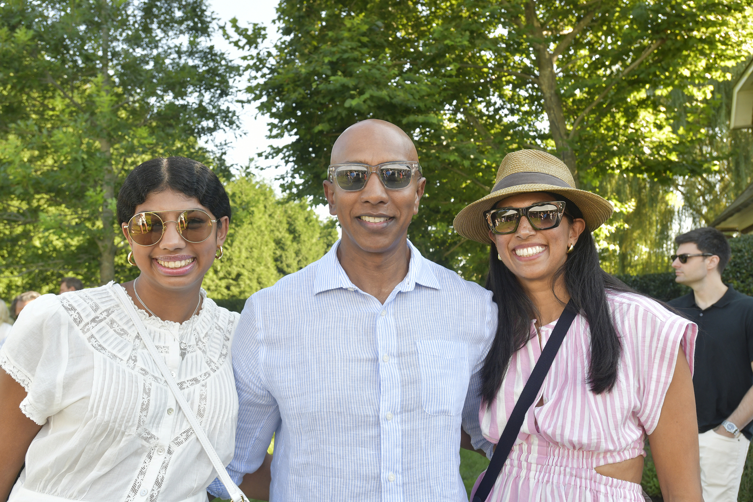 Kalpana, Vickram and Rehka David at the Generation S.O.S. benefit in Water Mill on Sunday afternoon.  DANA SHAW