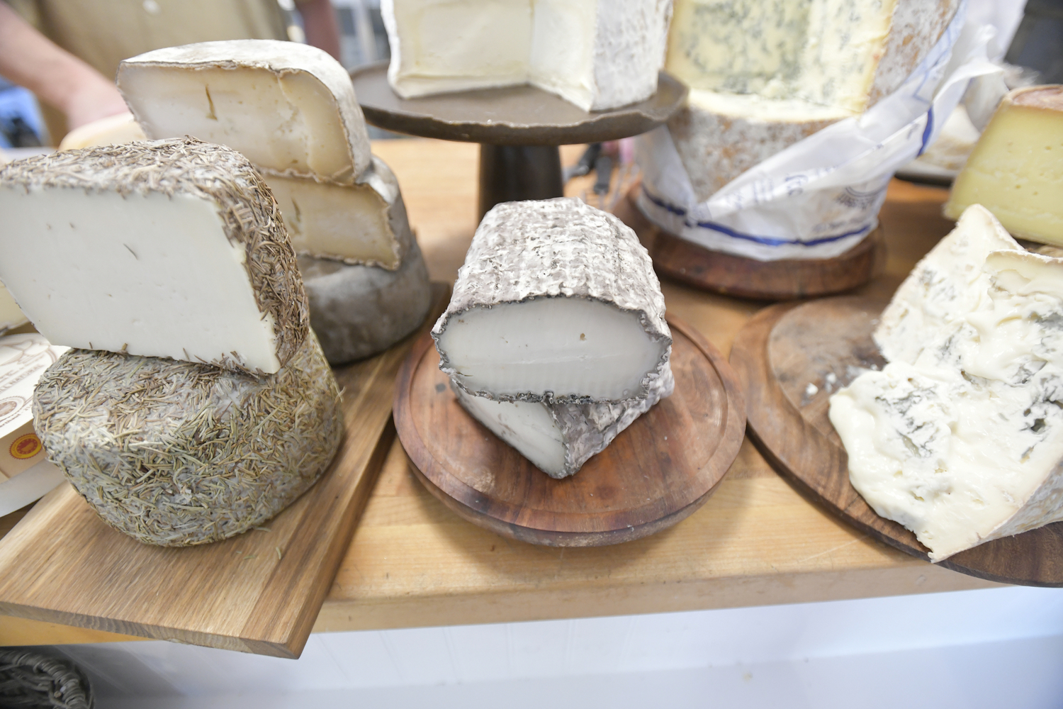 Various cheeses at Michael at Cavaniola’s Gourmet Cheese Shop in Sag Harbor.  DANA SHAW