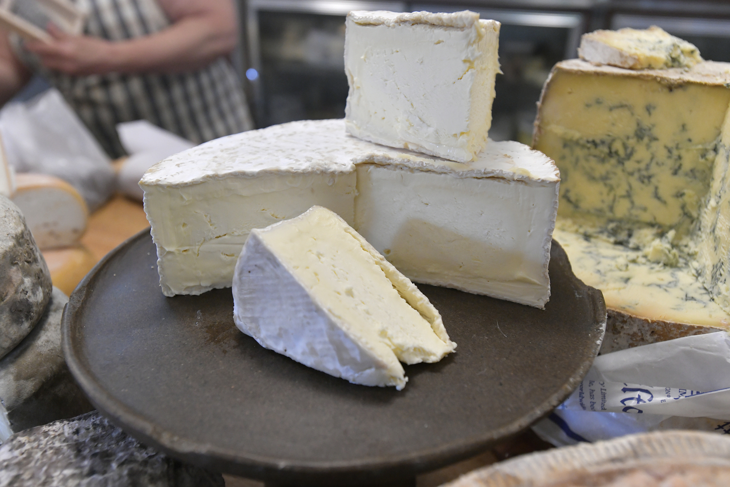 Various cheeses at Michael at Cavaniola’s Gourmet Cheese Shop in Sag Harbor.  DANA SHAW