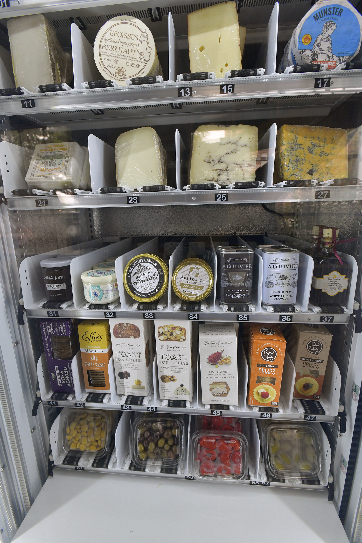 The cheese vending machines accessible 24 hours a day.