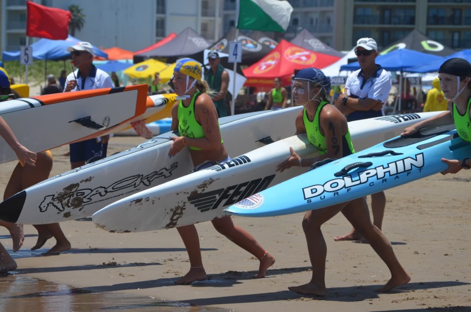 A strong contingent of lifeguards from both East Hampton and Southampton Town competed at the USLA Nationals in South Padre Island, Texas, last week.