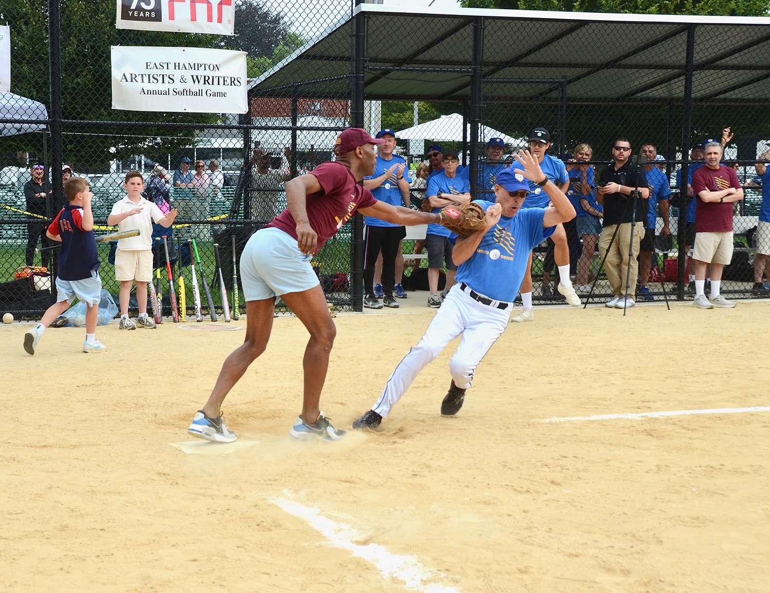 A play at the plate that eventually resulted in a run scored.   KYRIL BROMLEY