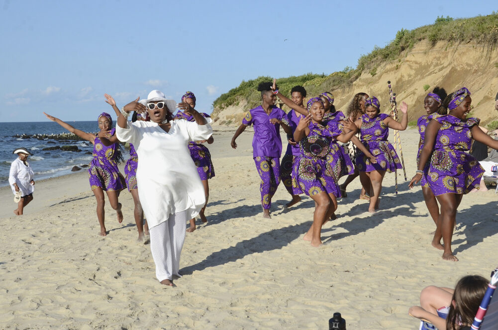 Dr. Georgette Grier-Key at the welcoming ceremony for the Amistad at Culloden Point last week. KYRIL BROMELY