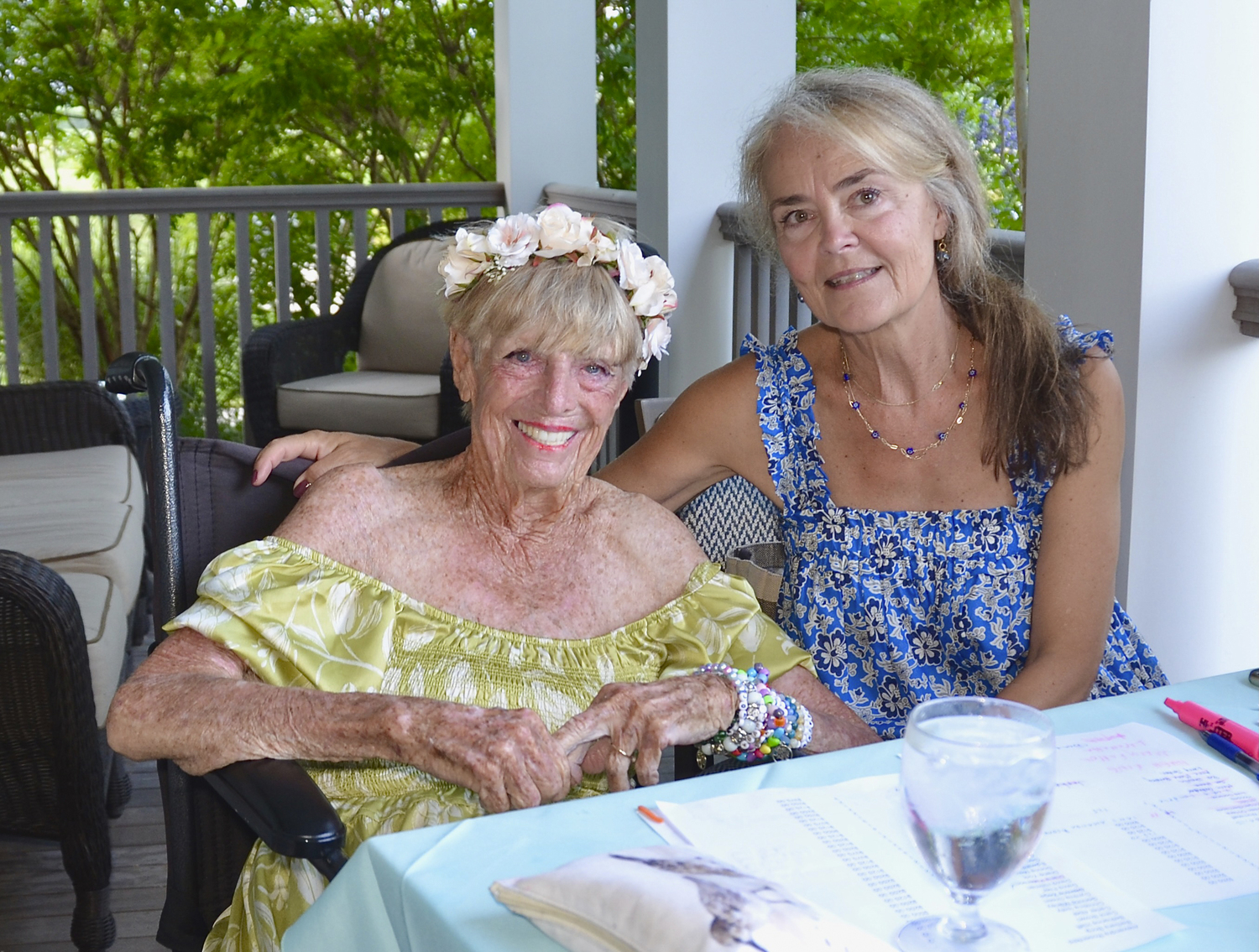 Joan Tulp and Marguerite Gualtieri at the Amagansett Village Improvement Society's annual 