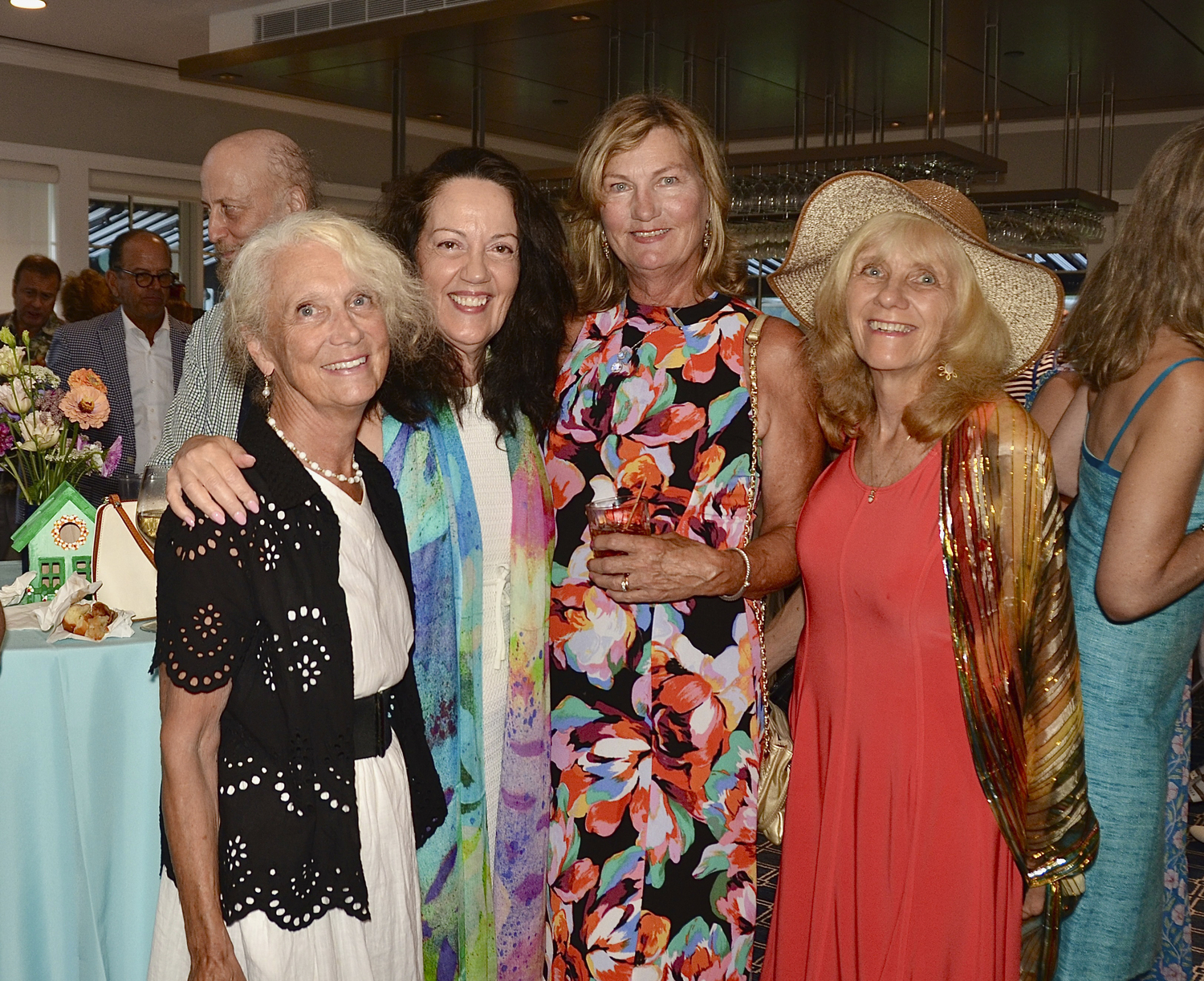 Helen Shapiro, Joyce Raimondo, Katherine Valle and Geralyne Lewandowski at the Amagansett Village Improvement Society's annual 