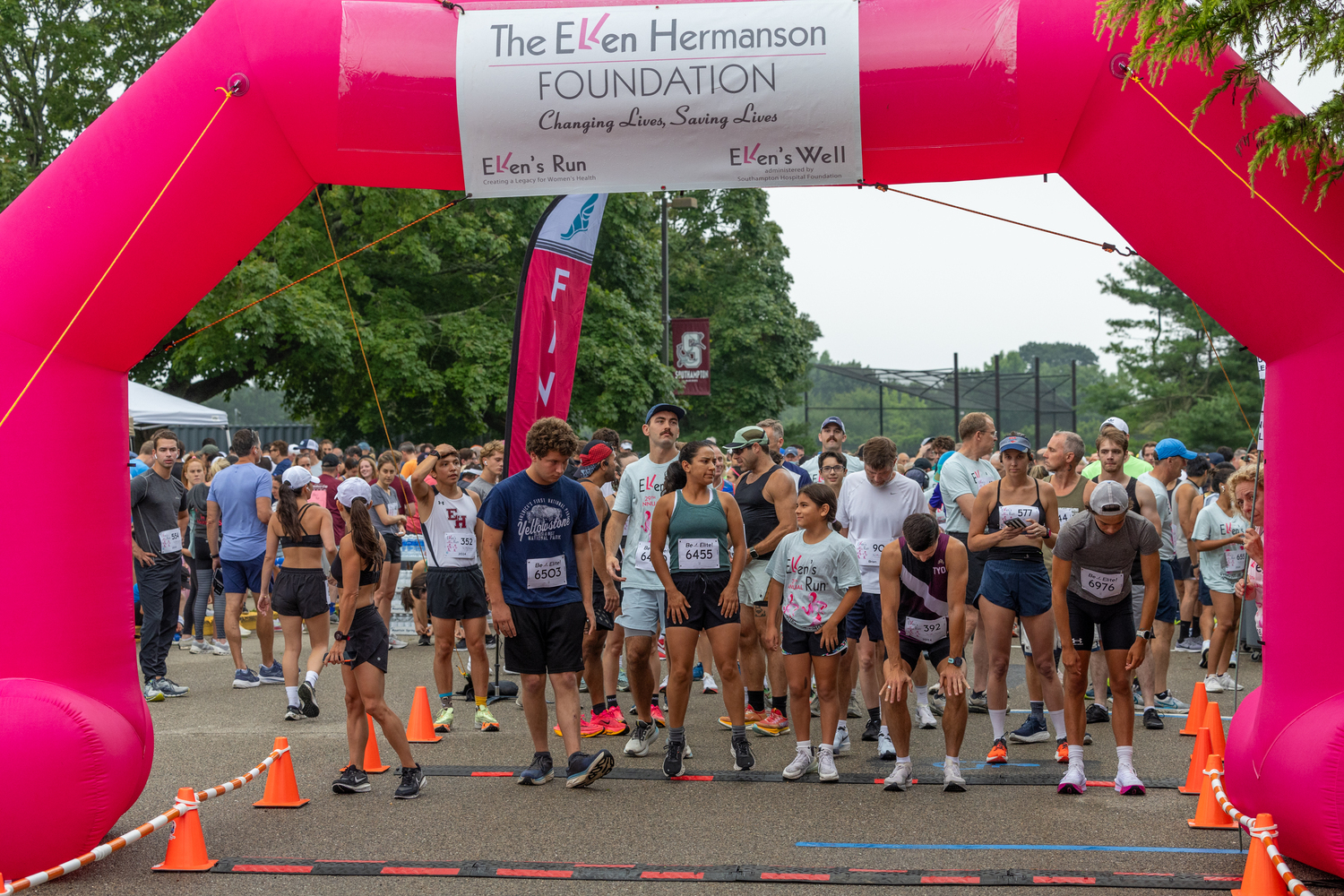 Participants start to line up for Ellen's Run on Sunday morning.   RON ESPOSITO