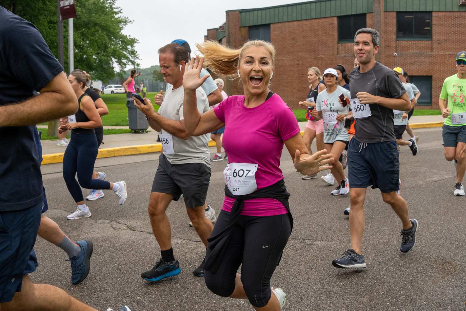 Toniann Savage at the start of Sunday's race.   RON ESPOSITO