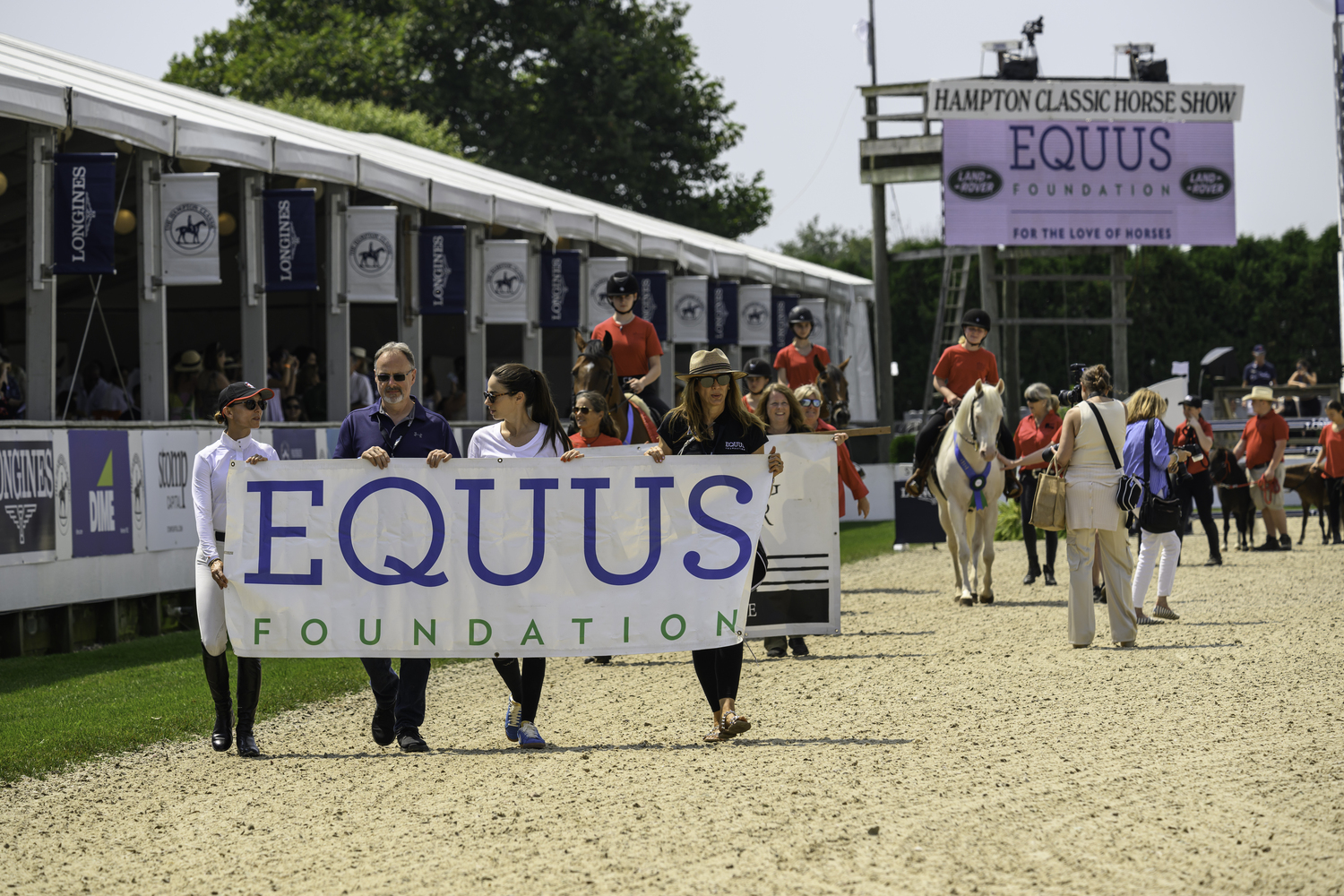 The Equus Foundation Horse Adoption group at Opening Day. MARIANNE BARNETT