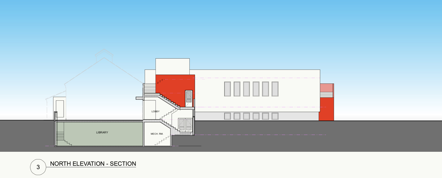 A view of the north elevation of an addition proposed by the Hayground School in Bridgehampton. COURTESY DAVID BERRIDGEThe addition to the Hayground School. DAVID BERRIDGE