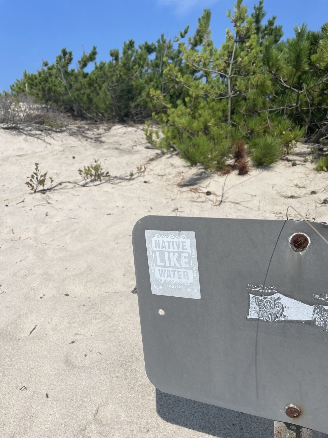 The beach access point labeled Shinnecock off Meadow Lane in Southampton. CAILIN RILEY