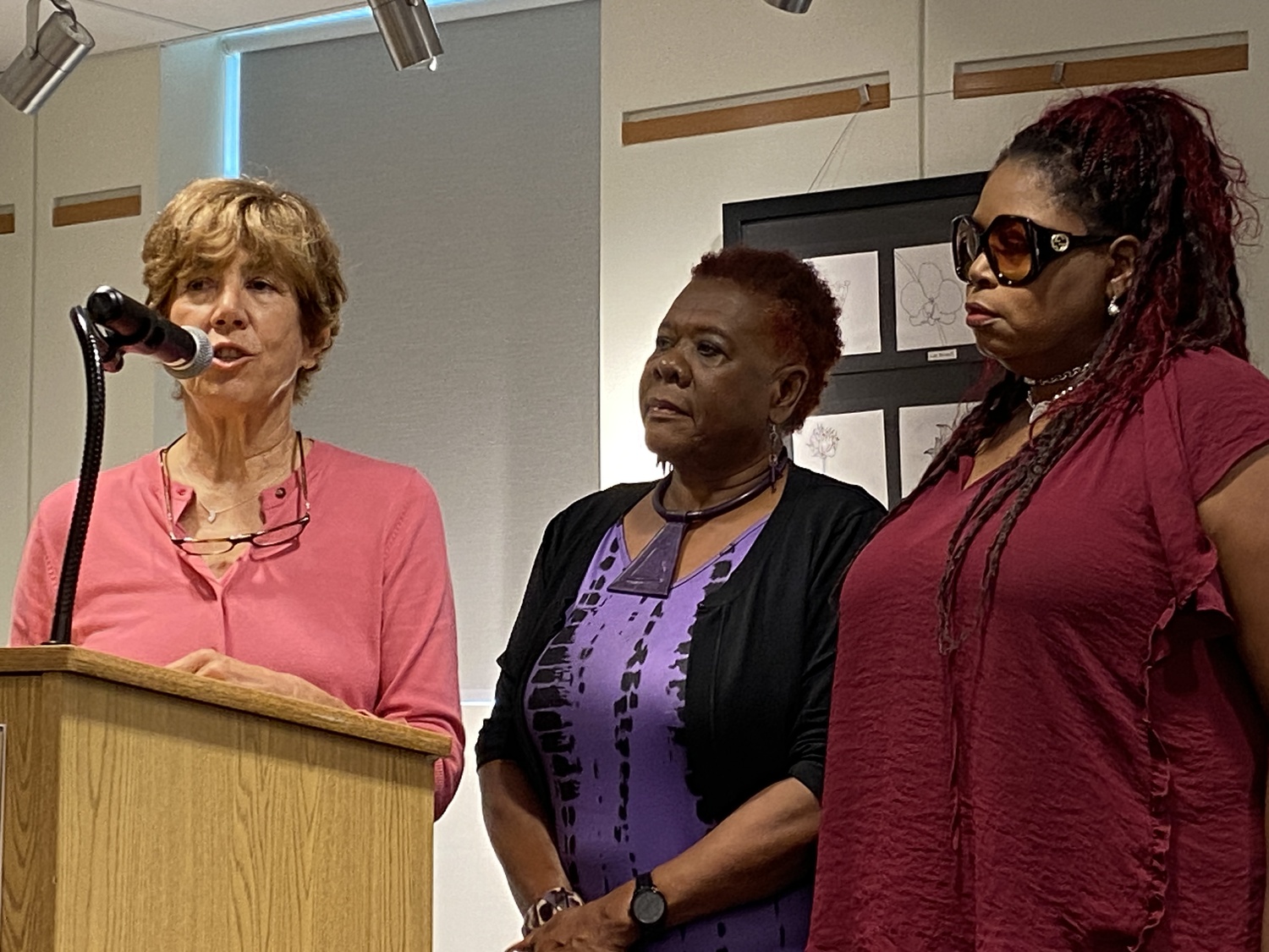 From left, Montauk Historical Society Executive Director Mia Certic, Southampton African American Museum Executive Director Brenda Simmons, and Eastville Community Historical Society Executive Director Dr. Georgette Grier-Key. The three worked together on bringing 