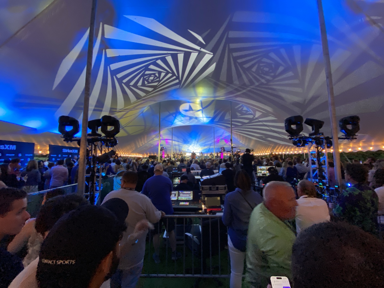 A tent behind the Stephen Talkhouse in Amagansett was the site of the annual SiriusXM concert for broadcast on the satellite radio service. CHRISTOPHER WALSH